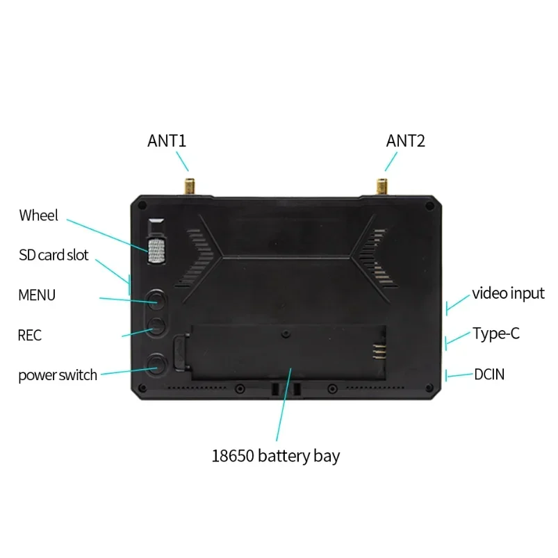 SKYZONE M5F DVR FPV монитор 5 дюймов LCD 800X480 подсветка экран встроенный 5,8G 48CH Steadyview приемник радиатор вентилятор 2-6S LiPo