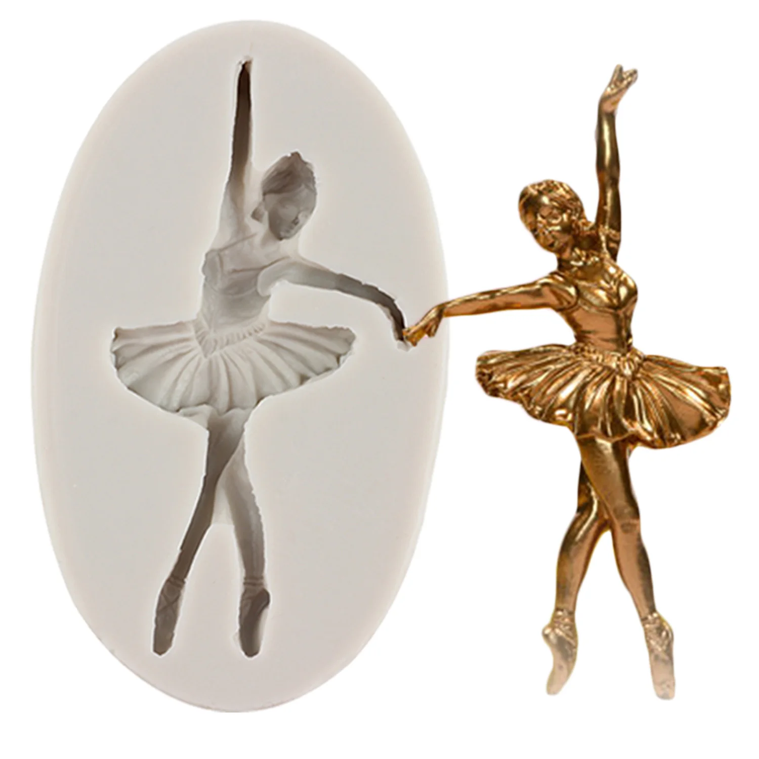 Ballet Girl Silicone Mold Sugarcraft Fondant Cake Decorating Tools DIY Baking Molds Candy Clay Mould Chocolate Gumpaste Moulds