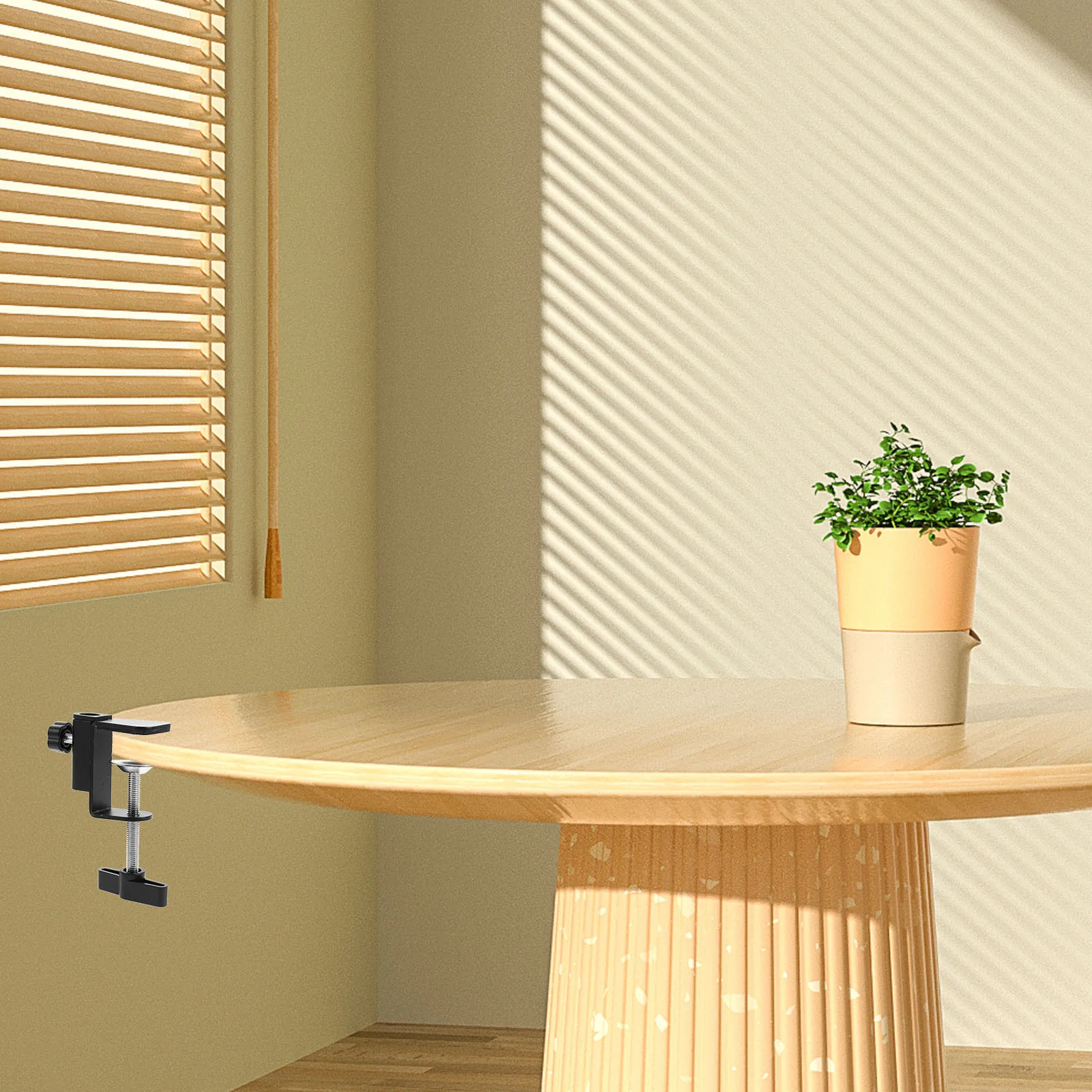 

Table Mount Sturdy Metal Desktop Clamp For Woodworking Universal C Clamp Desk Side Bracket Home Office Use