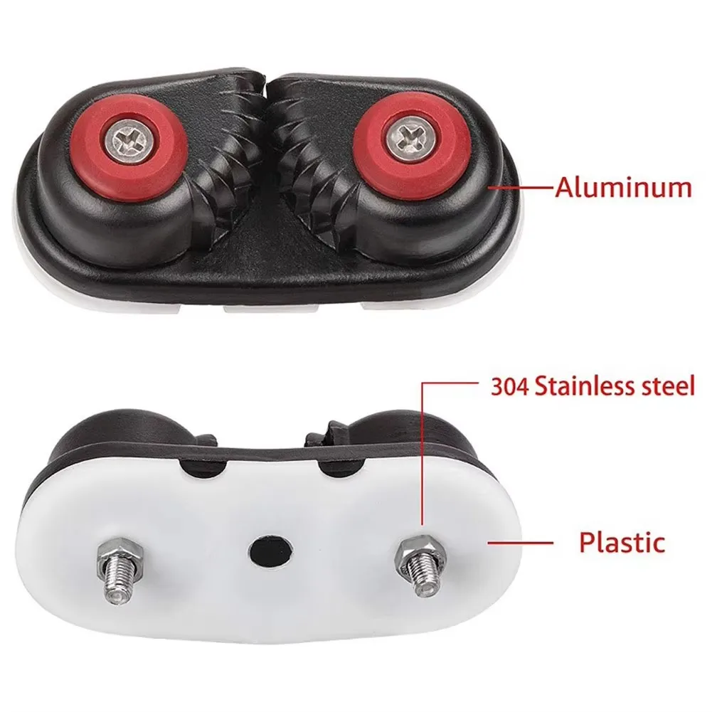 Yacht sailing canoe rope fixer Aluminium Cam Cleat Boat Cam Cleats Row Ball Bearing Cam Cleat Pulley Rope Clamp Dinghy Accessori - view 2