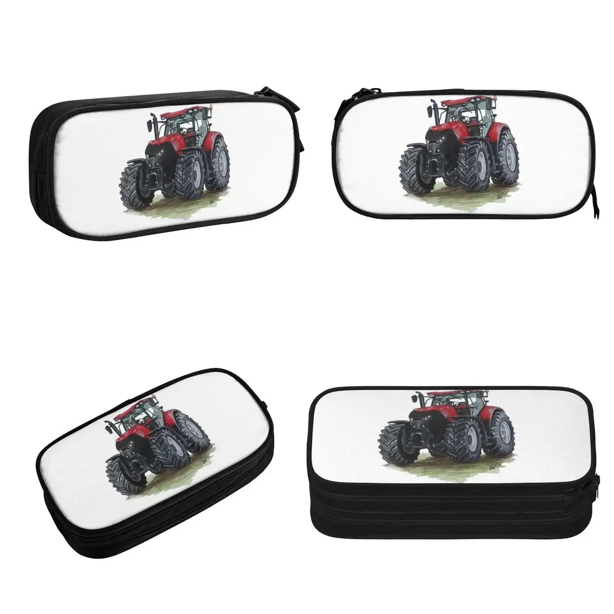 Big Red Tractor Pencil Cases Big Capacity Pen Bags Pen Box Pencil Pouch For Boys Girls Students Stationery School Office