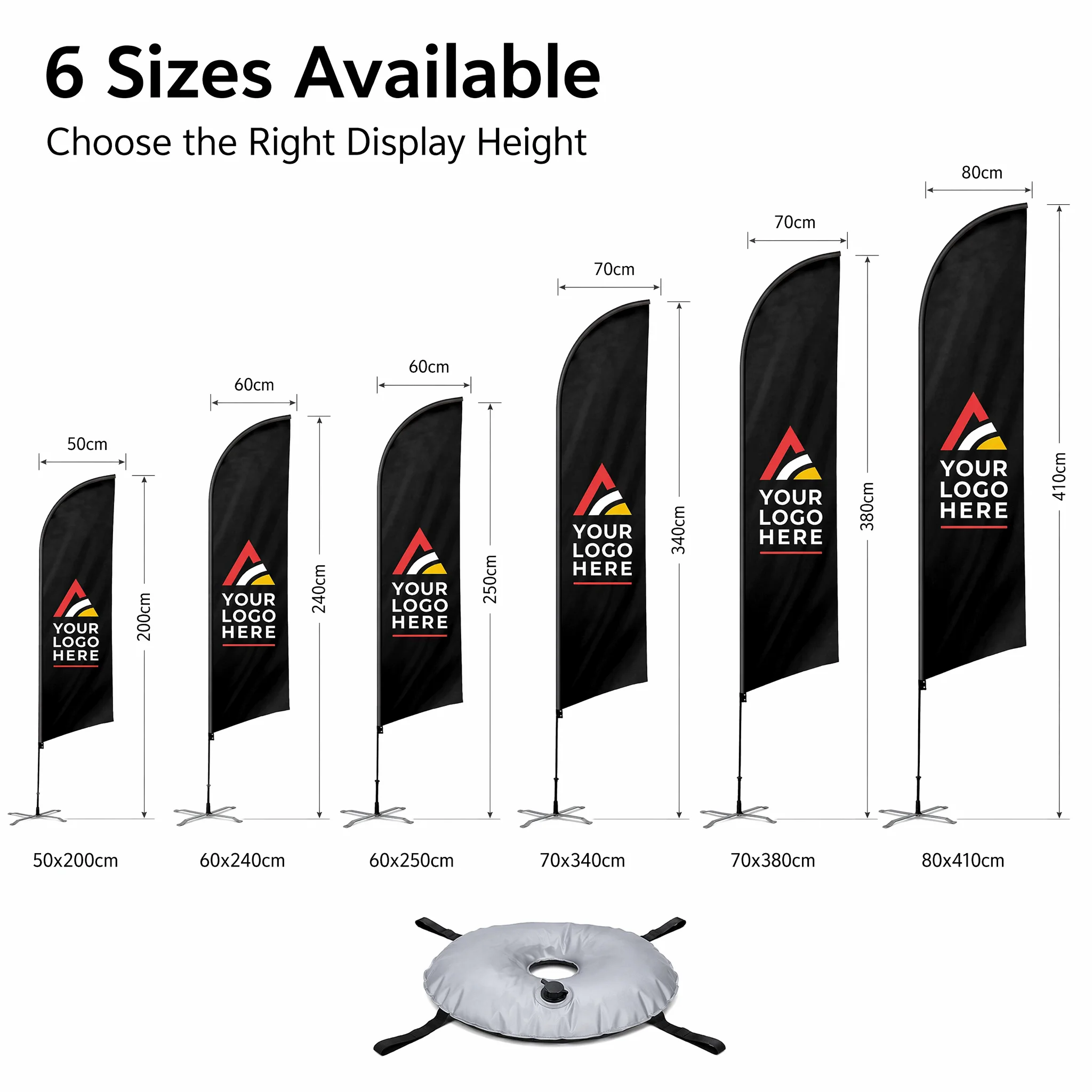 Customized Feather Flags,NO Flagpole,  Suitable for Commercial Exhibitions and Store Promotion Activities