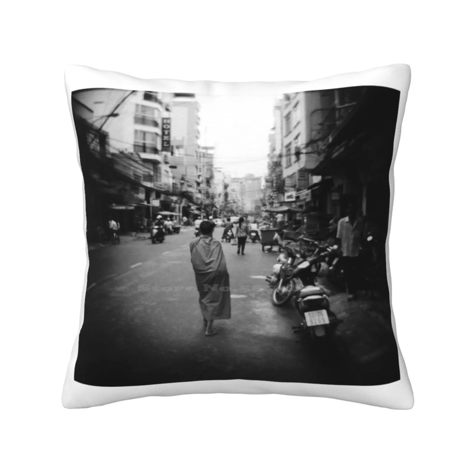 Monk Saigon Vietnam Soft Comfortable Pillowcase Holga Film Toy Camera Saigon Vietnam