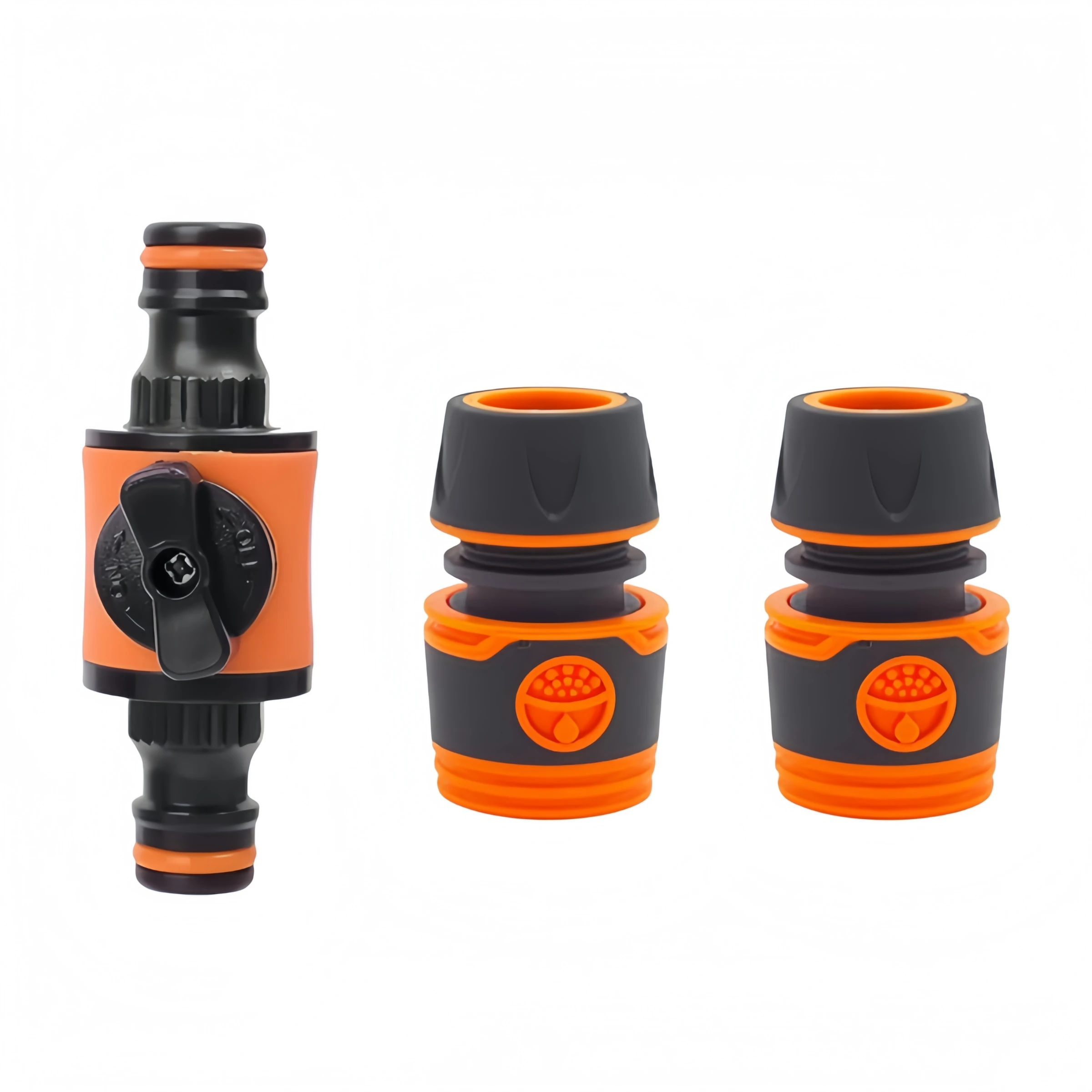 Garden Hose Connector Set, Garden Hose Shut Off Valve &Quick Connector, Water Hose Connector for PVC Vinyl Hose, Drip Irrigation
