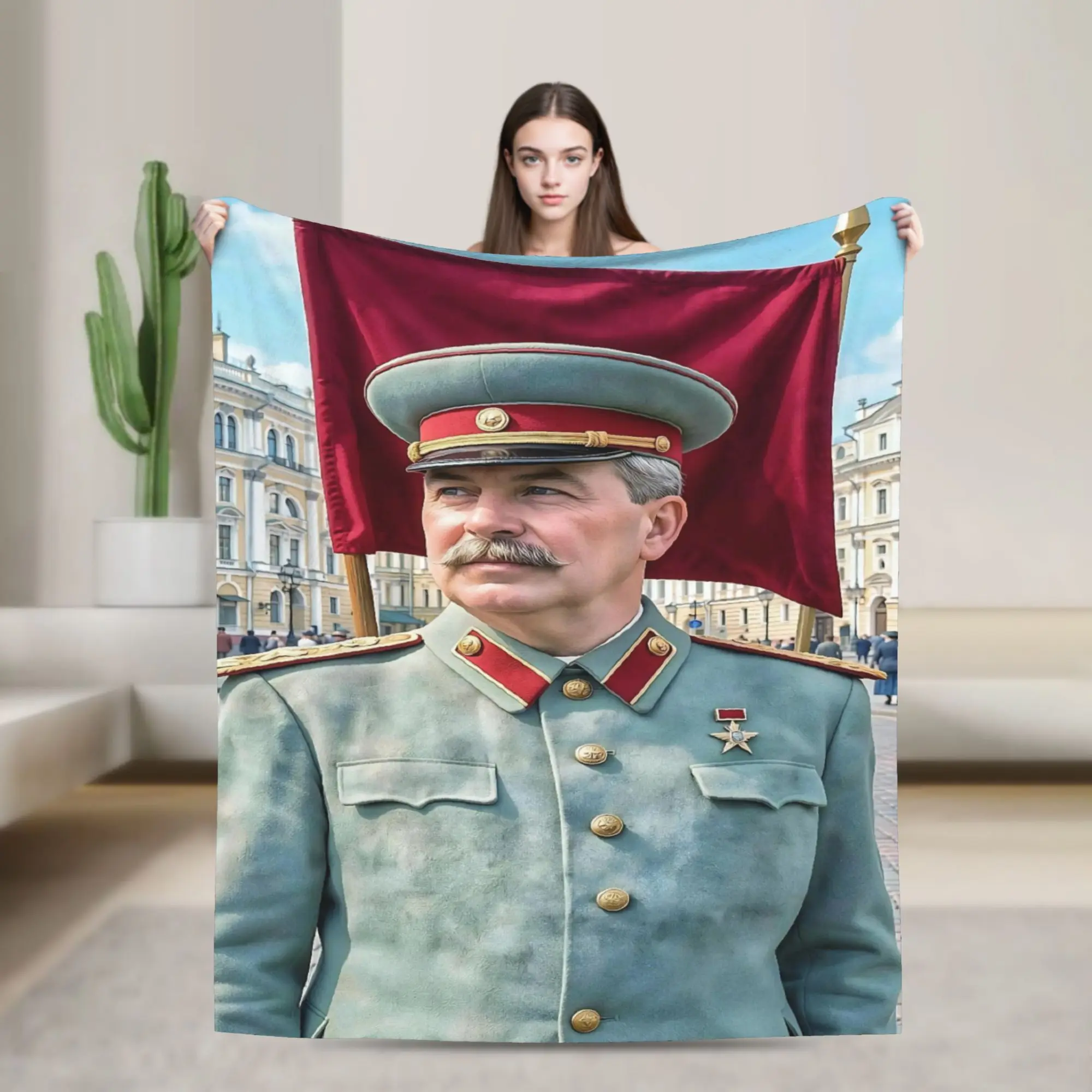 Lenin Joseph Stalin Blanket Multi-size Soft and Lightweight  Throw Blankets for Couch Sofa and Bed