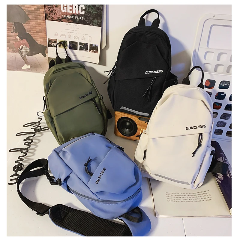 Umhängetasche für Herren, Einzelschulter-Rucksack, Kleine Brusttasche für Damen, Radfahren, Sport, Bergsteigen, Jungen, Tablet, Leichtgewicht – Detail 7