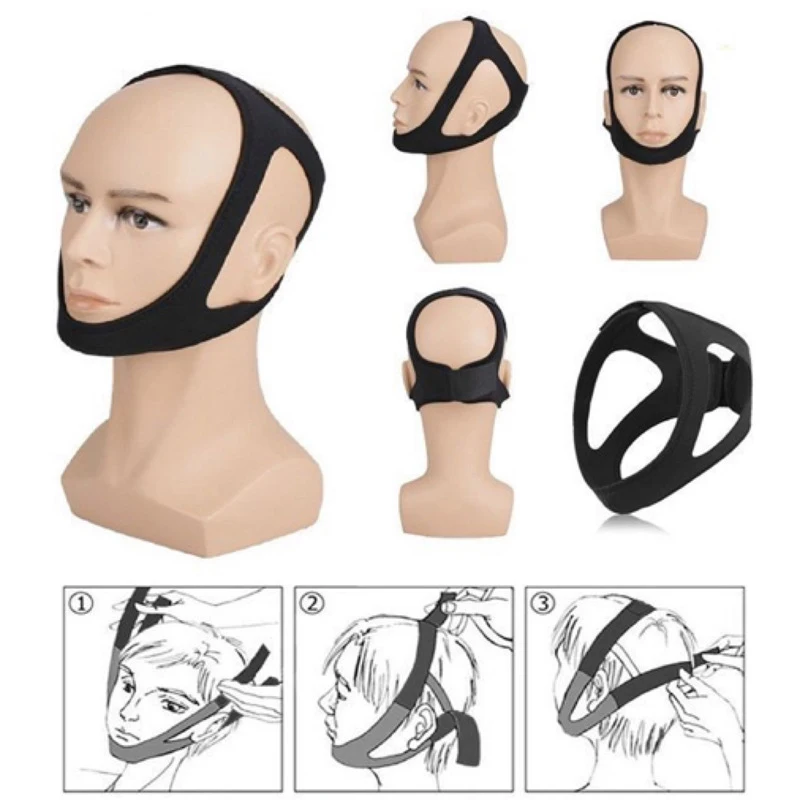 Anti Snore Belt Stop Snoring Chin Strap Woman Man Night Sleeping Aid Tools Snoring Protection Jaw Anti-snore Bandage One Size