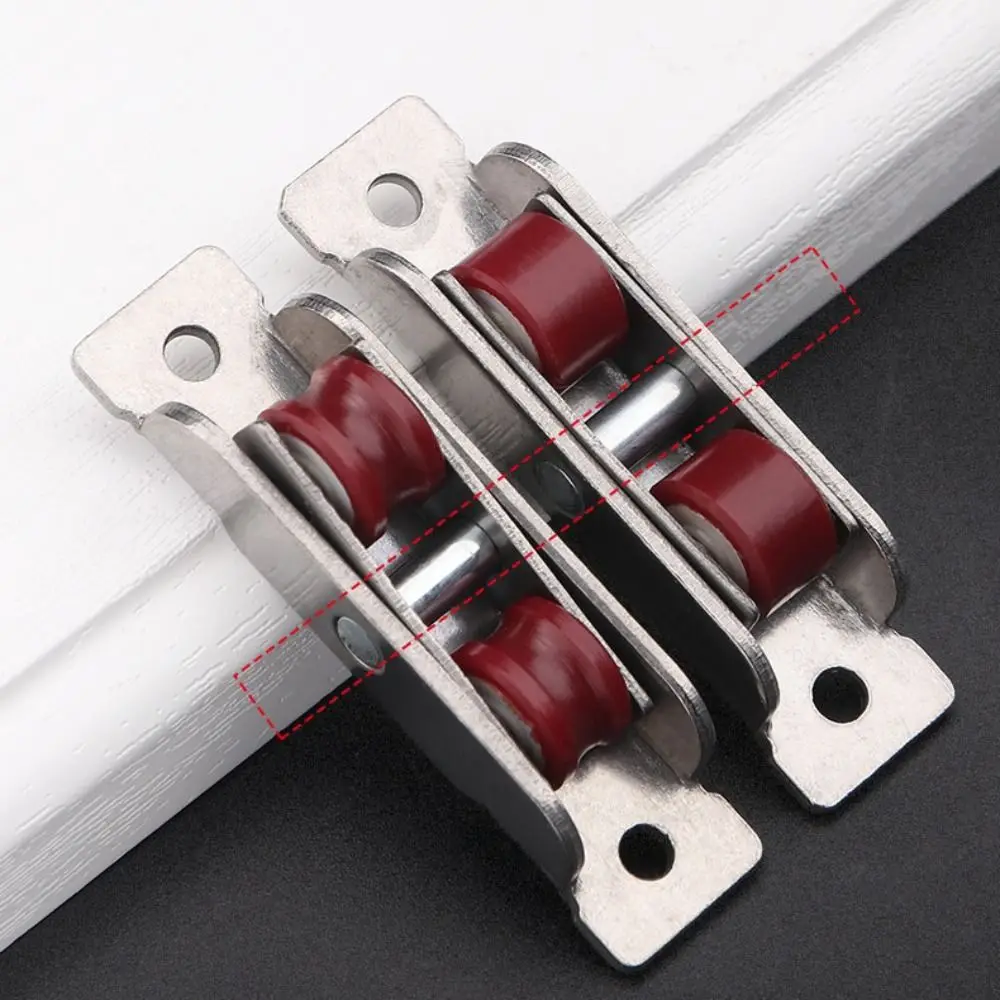 1Pcs/4Pcs 80 Type Door Sliding Roller New Sliding Door Fittings Stainless Steel Slot Wheel Nylon Silent Window Pulley