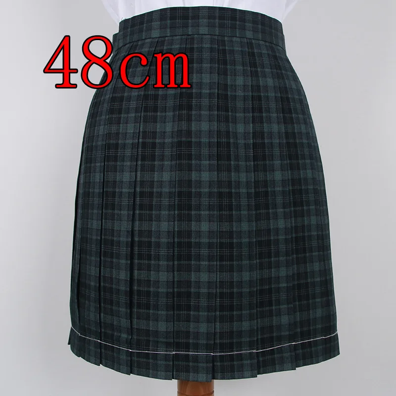 Women's Pleated Vintage Skirts Plaid Print Casual Tartan Skater School JK Uniform Midi Skirt A-line Plaid Ties Accessories Girls