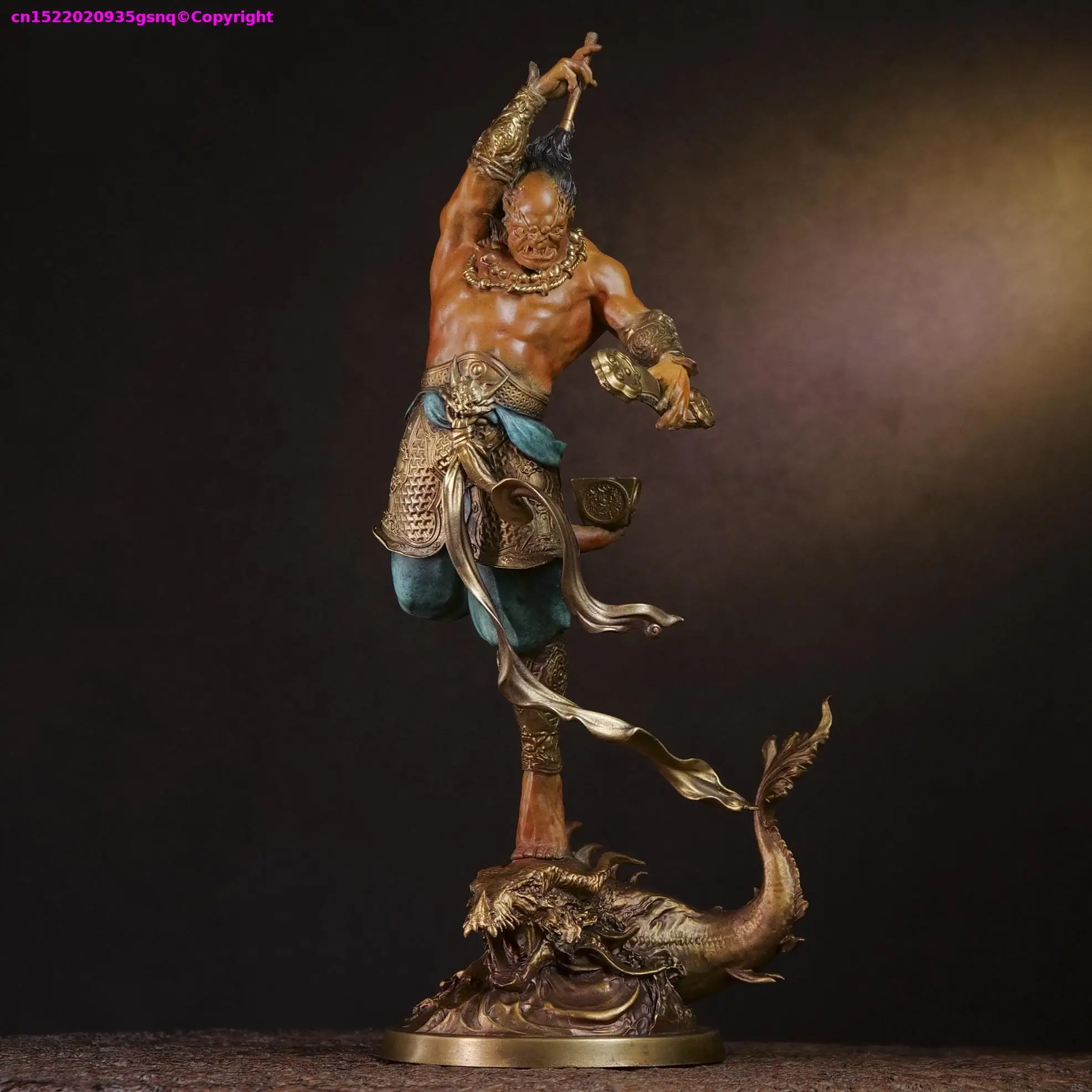TOP Lucky mythology Mascot Kui Xing bronze sculpture Prosperous career HOME ward off evil offspring achieve academic success