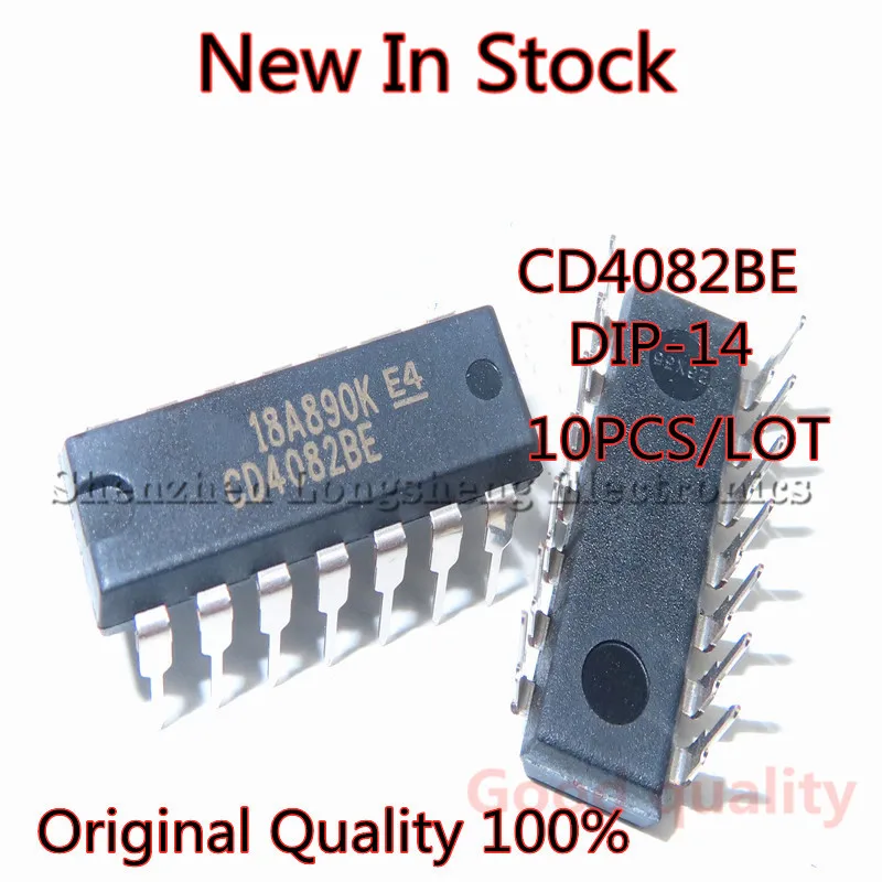 10PCS/LOT NEW CD4082BE CD4082 DIP-14 Dual 4-input AND gate  In Stock