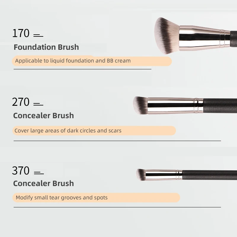 MyDestiny Foundation Concealer Makeup Brush 170/270/370 for Liquid Foundation Cover Dark Circles Acne Freckles MakeupTools