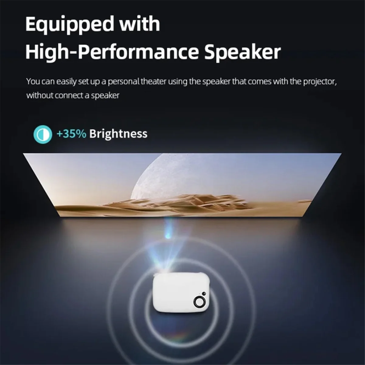 

Mini Projector Home Theater Portable 3D LED Video Projector Gaming Projector 4K 1080P Via HD Port Smart TV Box US-Plug A jasmine