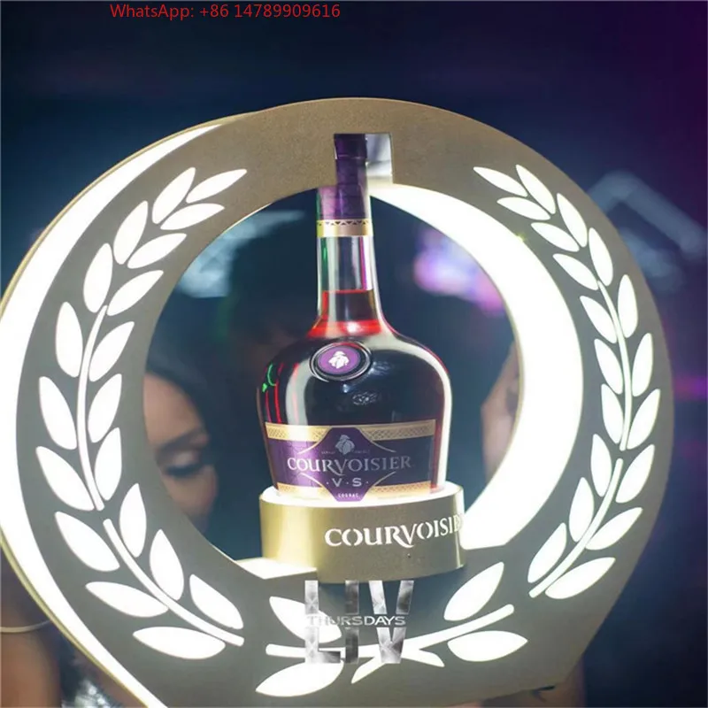 High-End Bespoke LED Bottle Display RackCOURVOISIER Led Acrylic Guitar Shape Bottle Glorifier Bottle Presenter For Donjulio Tequ