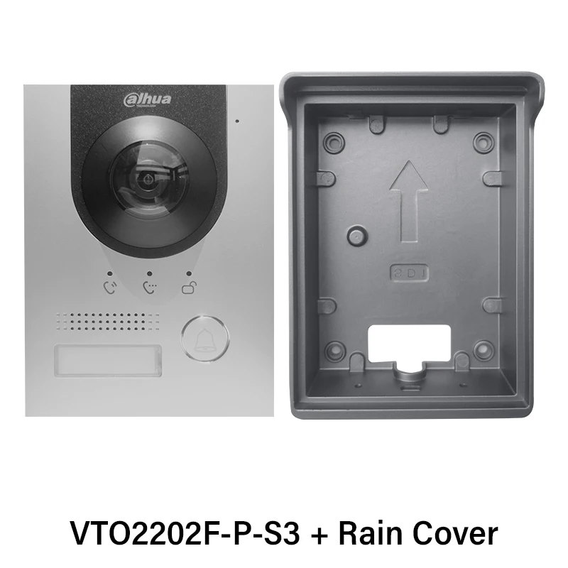 Dahua VTO2202F-P-S3 2-draads IP Villa deurstation PoE IR video-intercom groothoek deurbelcamera IK07 en IP65 nominale aluminium behuizing