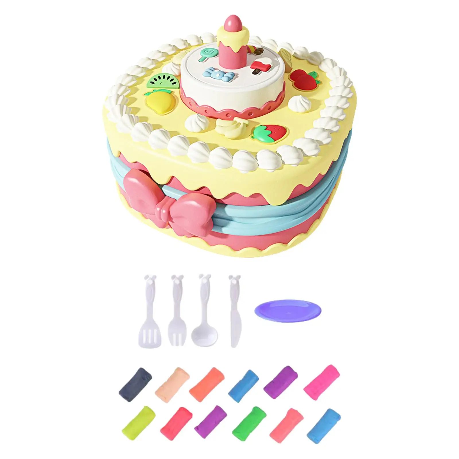 Birthday Cake Interactive Toy Pretend Play for Children Holiday Gifts
