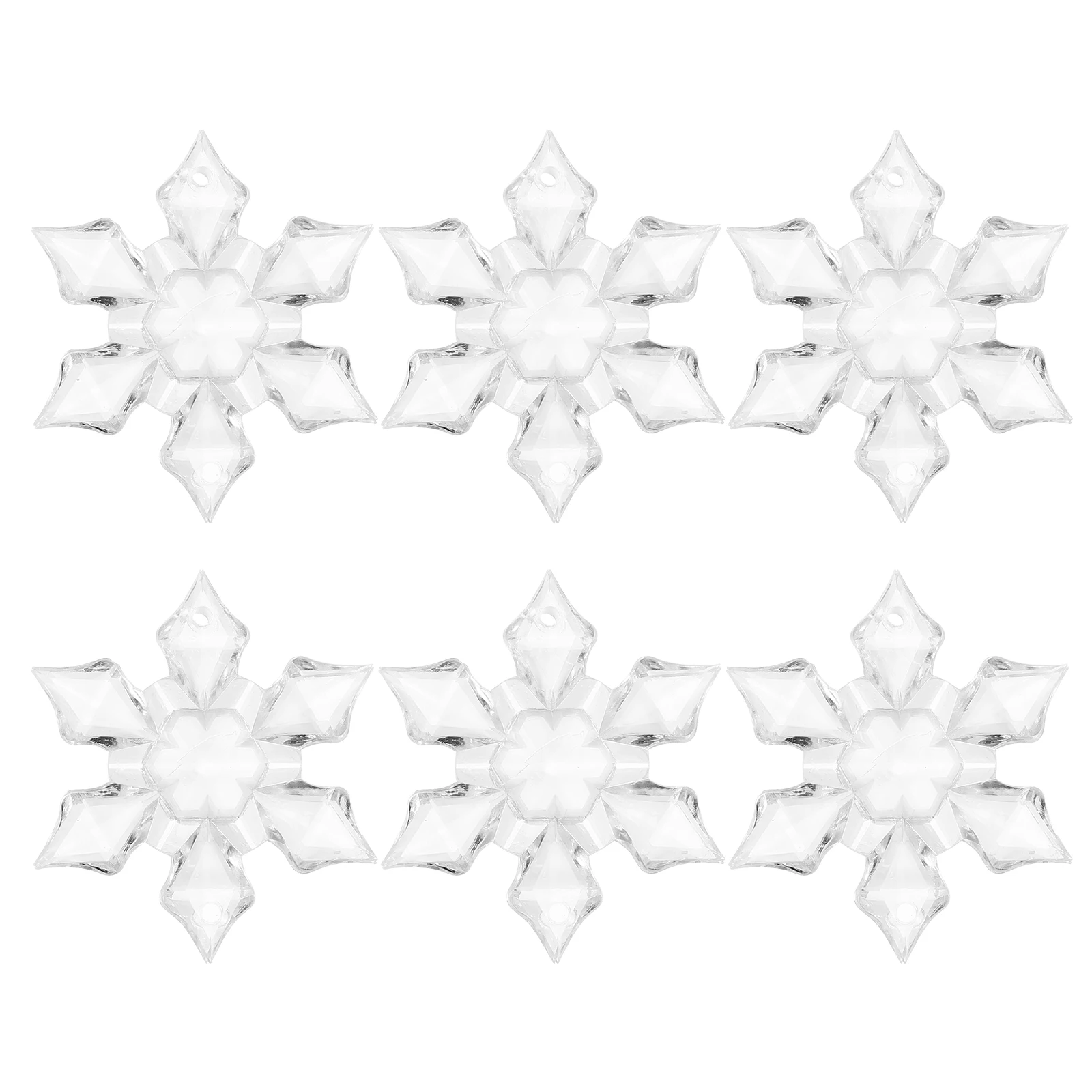 

24pcs Acrylic Snowflake nament Hanging Pendant Craft Christmas Tree Decor Adornment Crystal Realistic Shape Lightweight