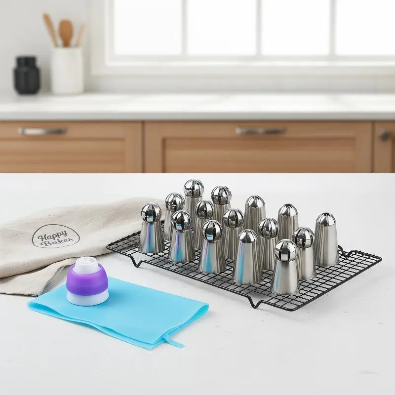 Cake Nozzles Set 3 6 9PCS Piping Tips Kit For Professional DIY Cake Cookie Cupcake Birthday Celebrations