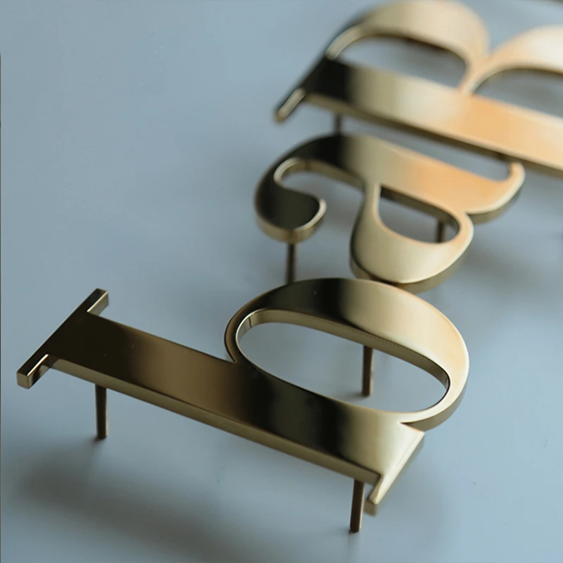 Customized Metal Billboards Outdoor Decorative Walls Gold Letters Silver Letters Logos Personalized Metal Signage for Business
