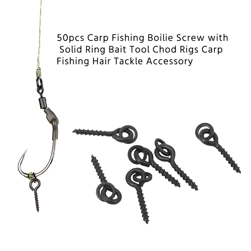 50 Stuks Karper Vissen Boilie Schroef Met Stevige Ring Aas Gereedschap Chod Rigs Karper Vissen Haaruitrusting Accessoire