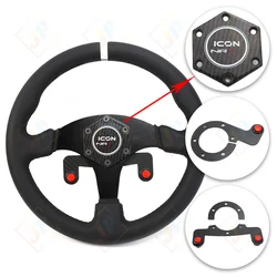 Universal 8.5CM Racing Sport Steering Wheel Speaker Switch Accessories Carbon Fiber Car Steering Wheel Horn Button Kits