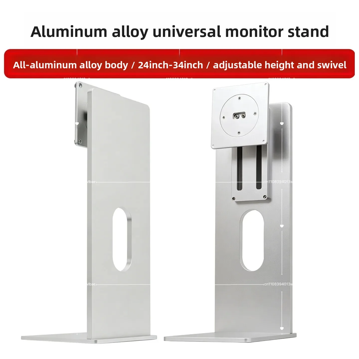 24-34 Inch Displayer Bracket CNC Aluminum Alloy Shell Adjustable Lift Rotating Desktop Stand Computer Screen Support Holder