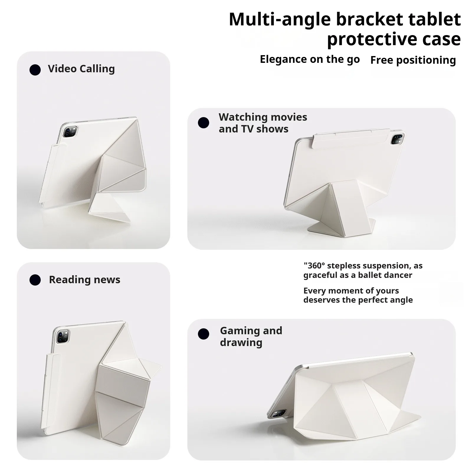 ZOYU Magnetic Case for iPad Air 4/5/7/8th Gen, for iPad 10/11th /Pro 11 12.9 13 M2 M3 Mini 6/7th , 20+ Multi-Angle Origami Cover