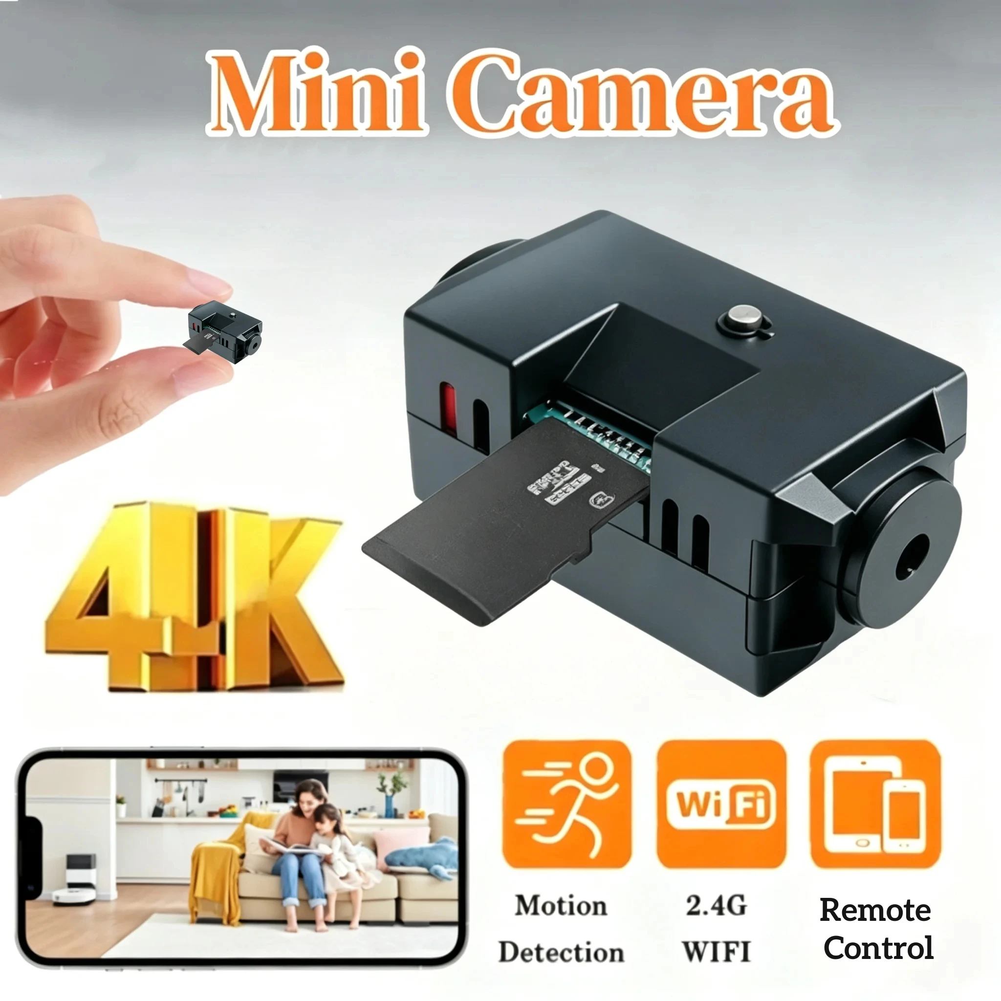 OnePlus Mini1080P Night Vision Wireless Surveillance Camera Lightweight Clear Portable Motion Detection Premium Quality Camera
