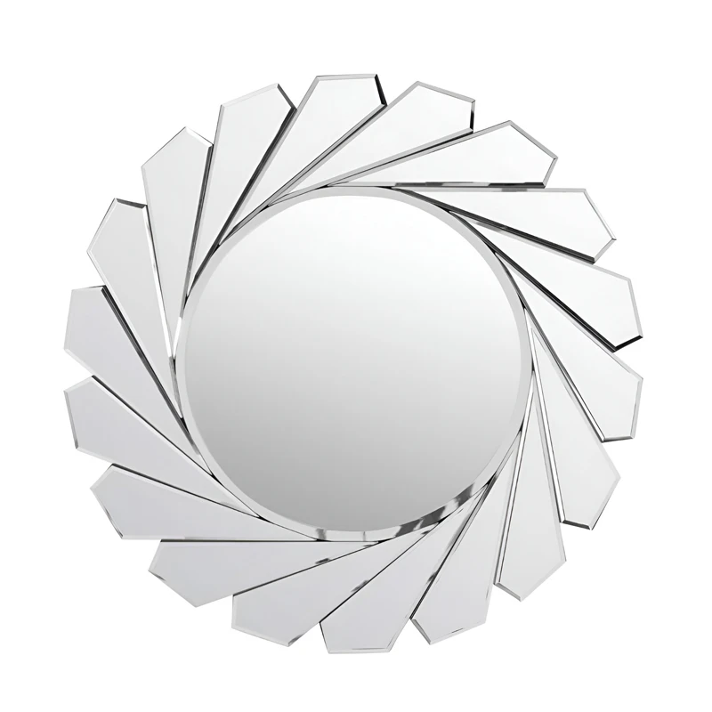 Nordic round mirror modern minimalist background wall porch decorative mirror wall bathroom vanity mirror 2187