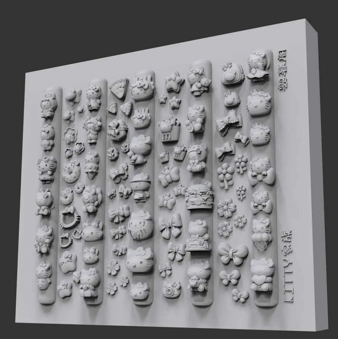 1 pz grande Hello Kitty Dress Up Series Stampi per unghie Adesivi Fiori fai da te Farfalla Archi Stampi colorati fai da te Pendenti e ciondoli Decorazione per unghie