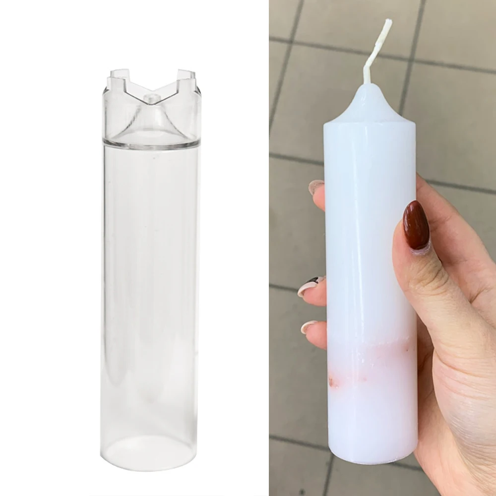 Plastic Cylindrical Candle Mold Conjoined Spire Aromatherapy Candle Wax Mould Retro Church Top Candle Making Supplies Home Decor