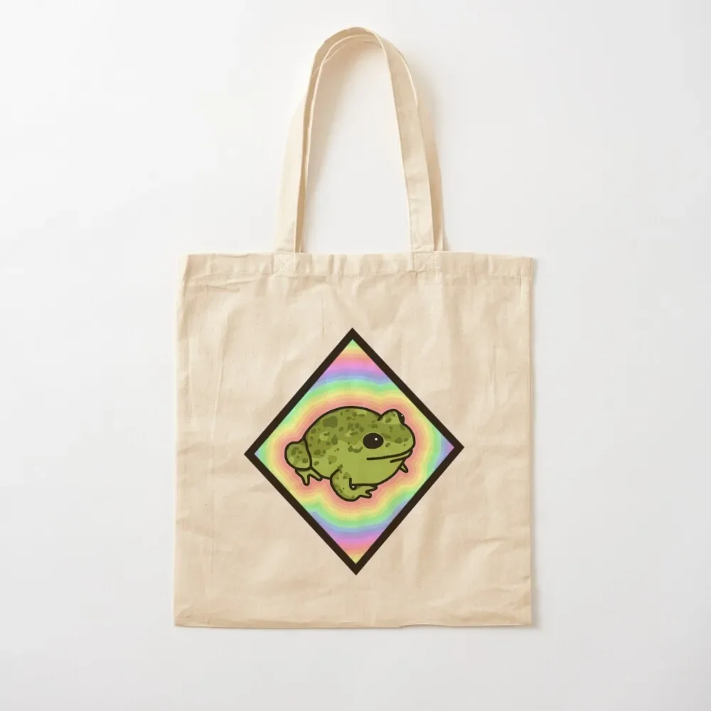 

2025 New Bags Diamond Pastel Frog Tote Bag shopping trolley bag canvas bags