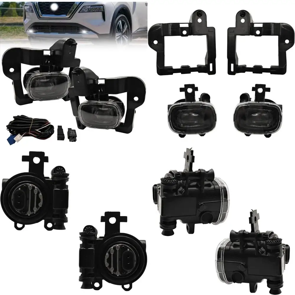 

Nissan Rogue 2021-2023 Светодиодные противотуманные фары переднего бампера с комплектом проводки и переключателя