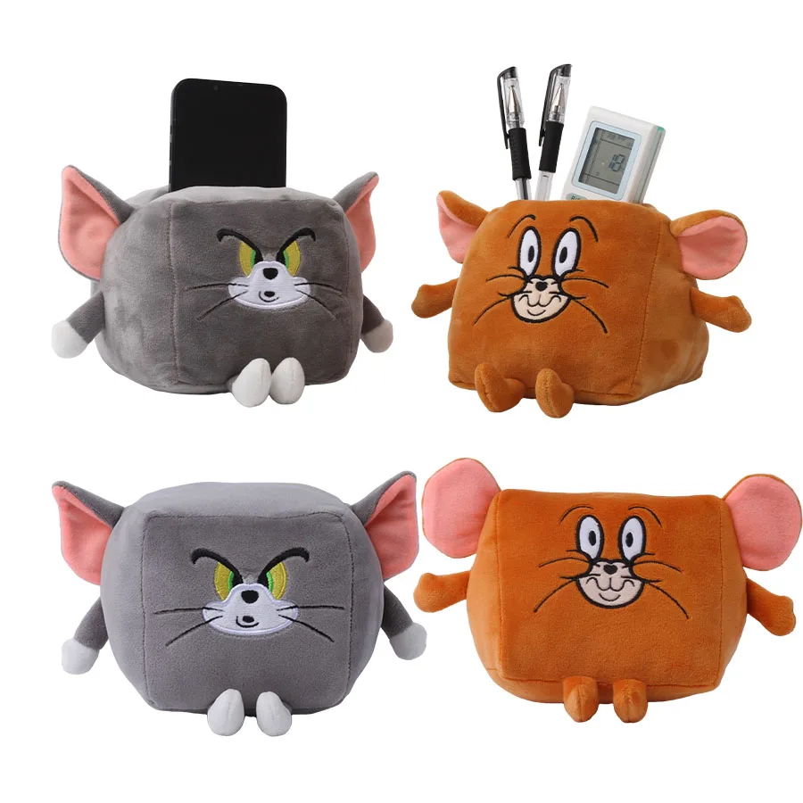 

Funny Cute Tom and Jerry Plush Toy Can Be Used As Mobile Phone Base Transformation Series Cute Cartoon Stuffed Animal Doll