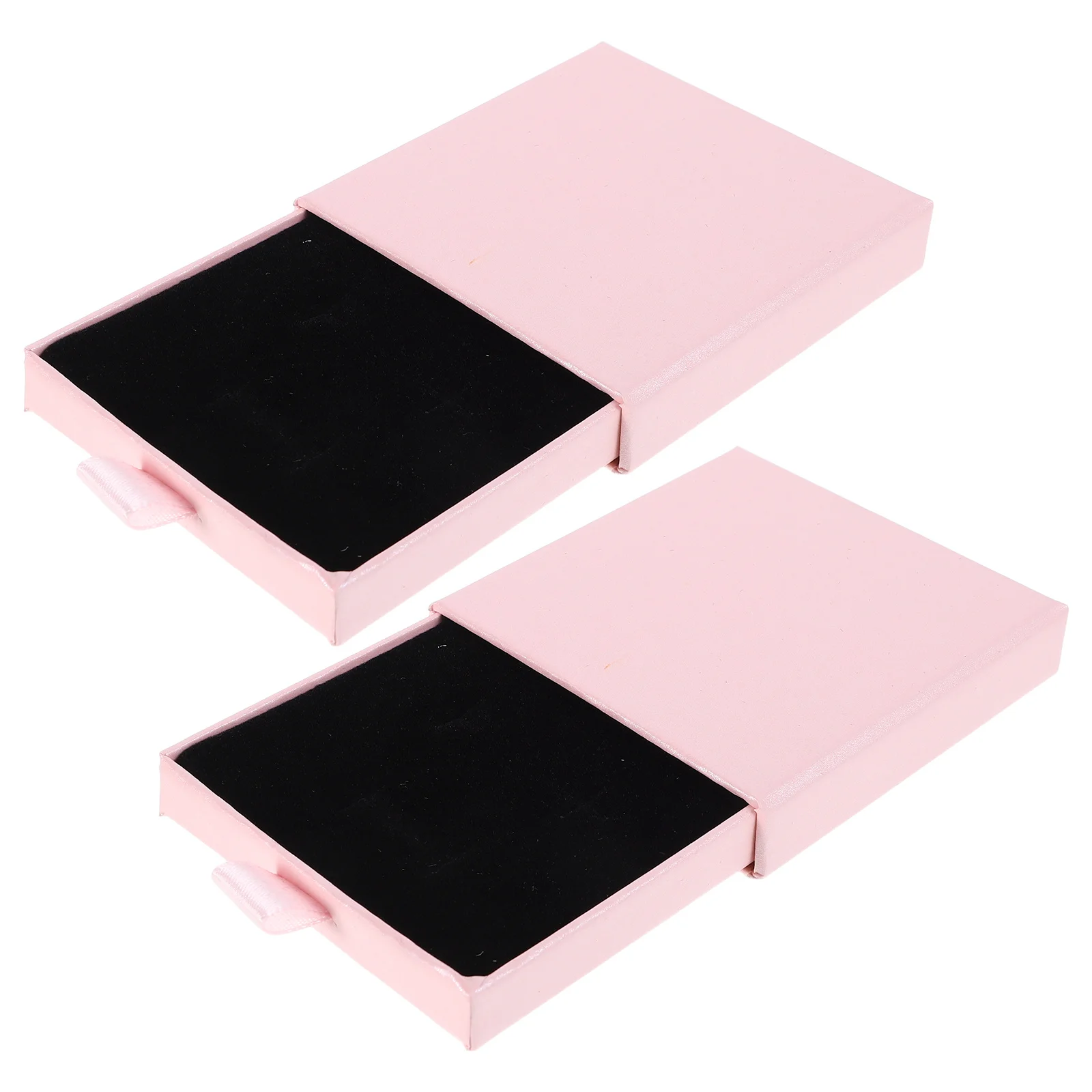

2Pcs Jewelry Gift Box for Earrings Necklaces Rings Bracelets Elegant Packaging Storage Business Birthday Holiday