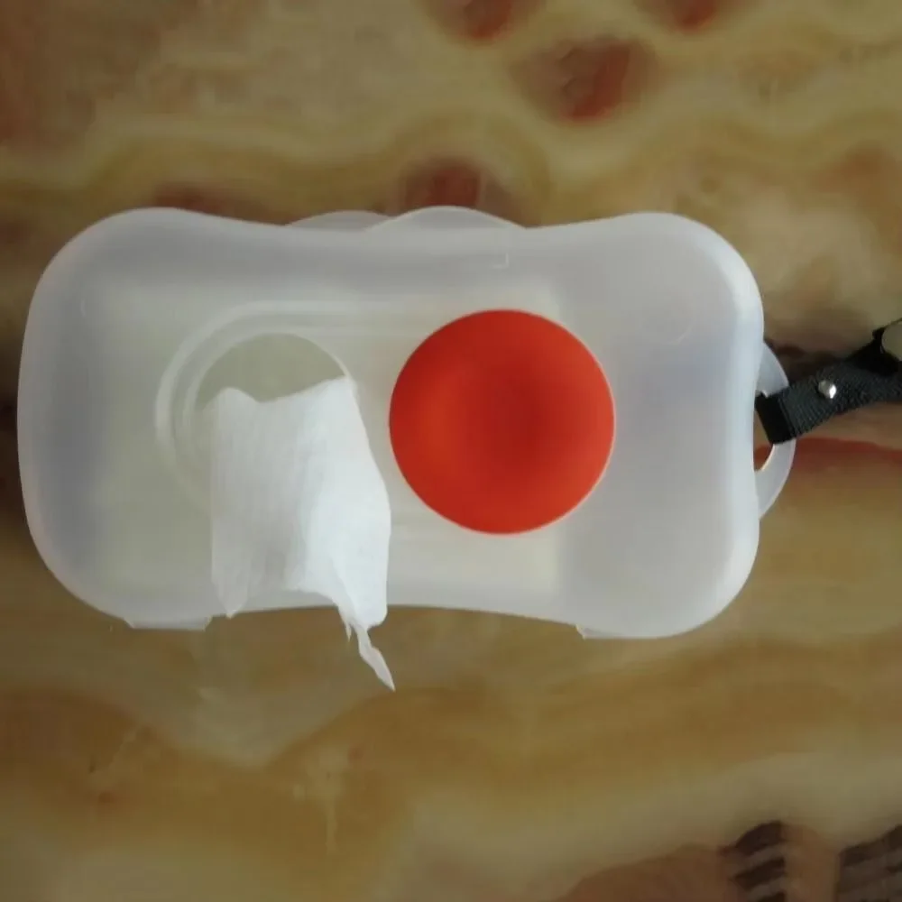 Scatola portatile per fazzoletti bagnati Scatola riutilizzabile in plastica per salviette per bambini Custodia impermeabile per salviette da soggiorno