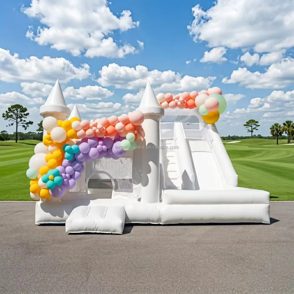PVC Inflatable Bounce House Bouncy Castle, Easy Setup For Kids Party Festival Commercial Rental Use