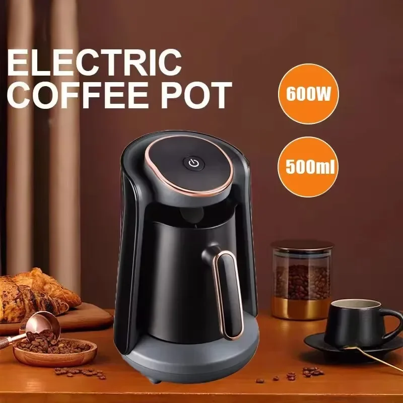 Coffee Maker Pot Moka Coffee Maker Stainless Coffee Pot Semi-automatic Turkish Coffee Maker Thermal Cup 500ml Coffee Machine