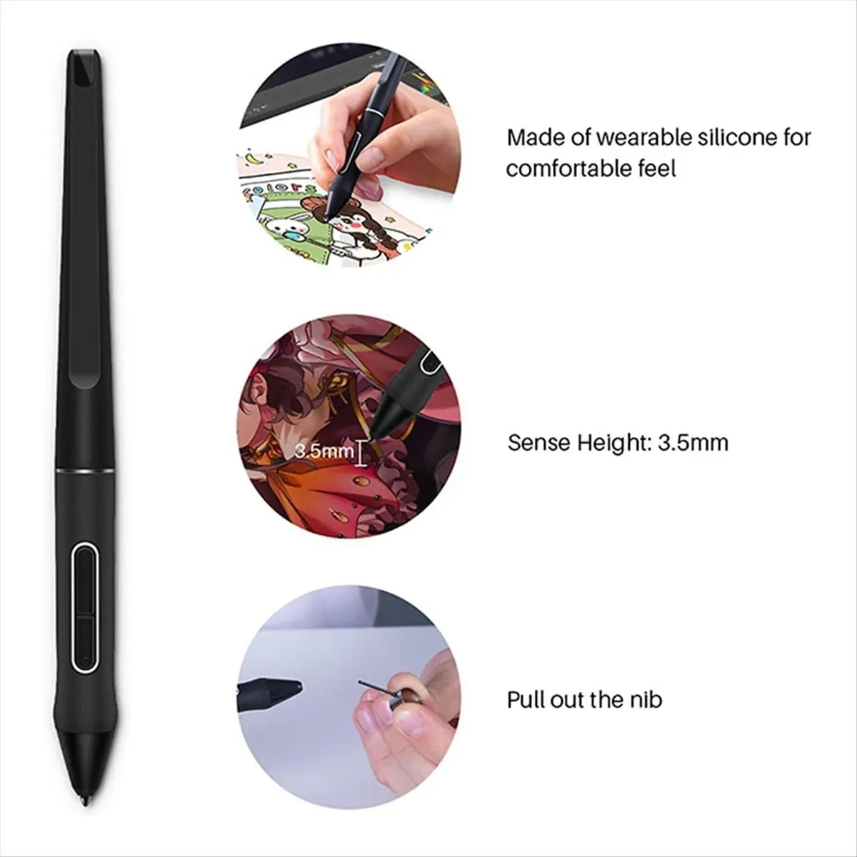 【☾♦2026 TOP Global□】PW517 Digital Stylus Pen + 10-Pack Replacement Pen Nibs for 13, Pro 24, 22 Plus Battery-Free