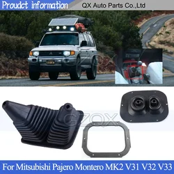 CAPQX Car Styling Gear Shift Lever Knob Inner Outer Dust Cover For Mitsubishi Pajero Montero MK2 V31 V32 V33 Dust frame fit Lid