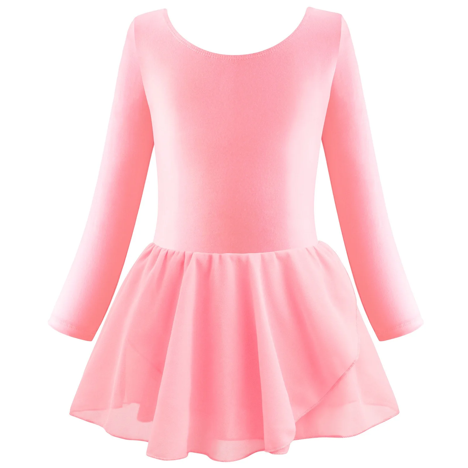 ballet costume kids girl with long sleeve pink black blue purple dress for children practice class wear 2025