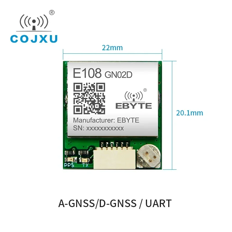 COJXU E108-GN02D UART/éventuelles I/I2C/GPIO Technologie sans fil BDS/GNSS/dirNASS Positionnement de la technologie de navigation Haute performance