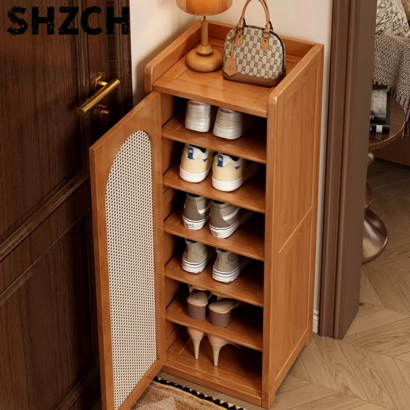 Slim Dust-Proof Shoe Rack Organizer Multi Tier Space Saving Shoe Shelf for Entryway Living Room Shoe Storage Cabinet