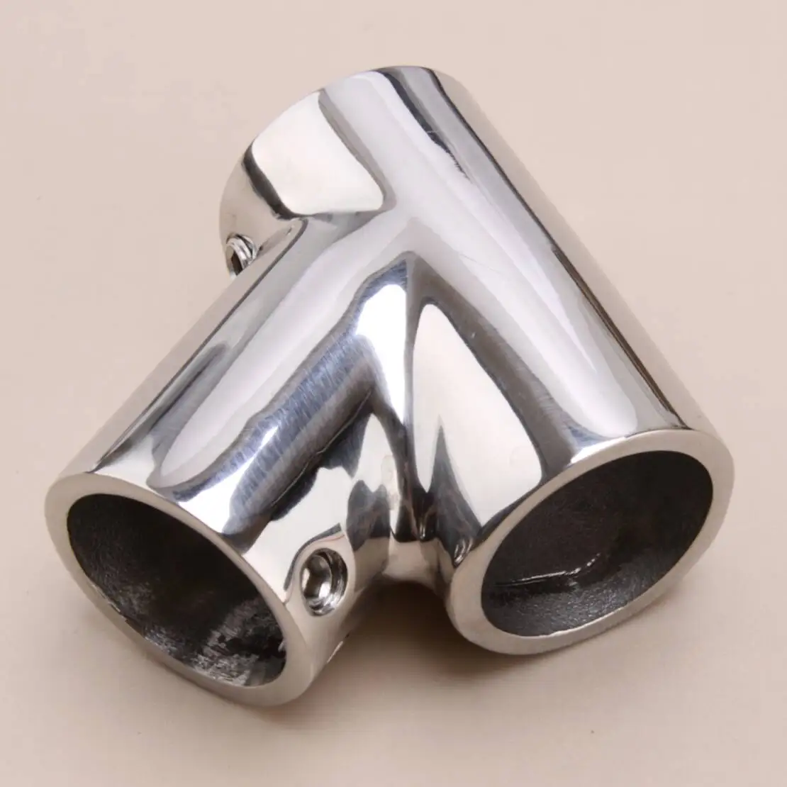 Hardware Boat Ship Yacht Motorboat Hand Rail 60 Degrees Tee Fittings for 25mm 1