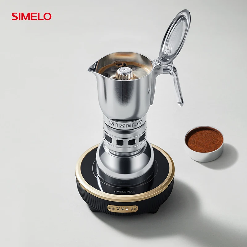 SIMELO Caffettiera moka di alta qualità 170ML Versione con estratto fresco Bollitore per moka per caffè espresso in alluminio per la casa