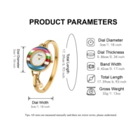 Binda Women’s Elegant Waterproof Quartz Watch – Rainbow Gold Stainless Steel Bracelet, Round Delicate Dial - Image 6