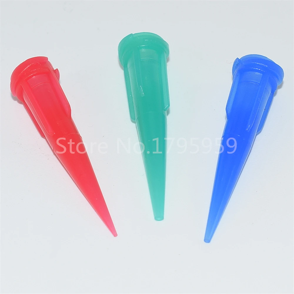 Tapered Dispensing Tips Adhesive Dispensing Plastic Needle 18G 22G 25G Tapered Blunt Tips Liquid Glue Dispenser Needles 100pcs