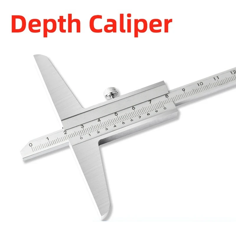 Depth Gauge Vernier Caliper Metal Calipers Woodworking Tools Caliber Measuring Tool Steel Gauges Depth Measurement