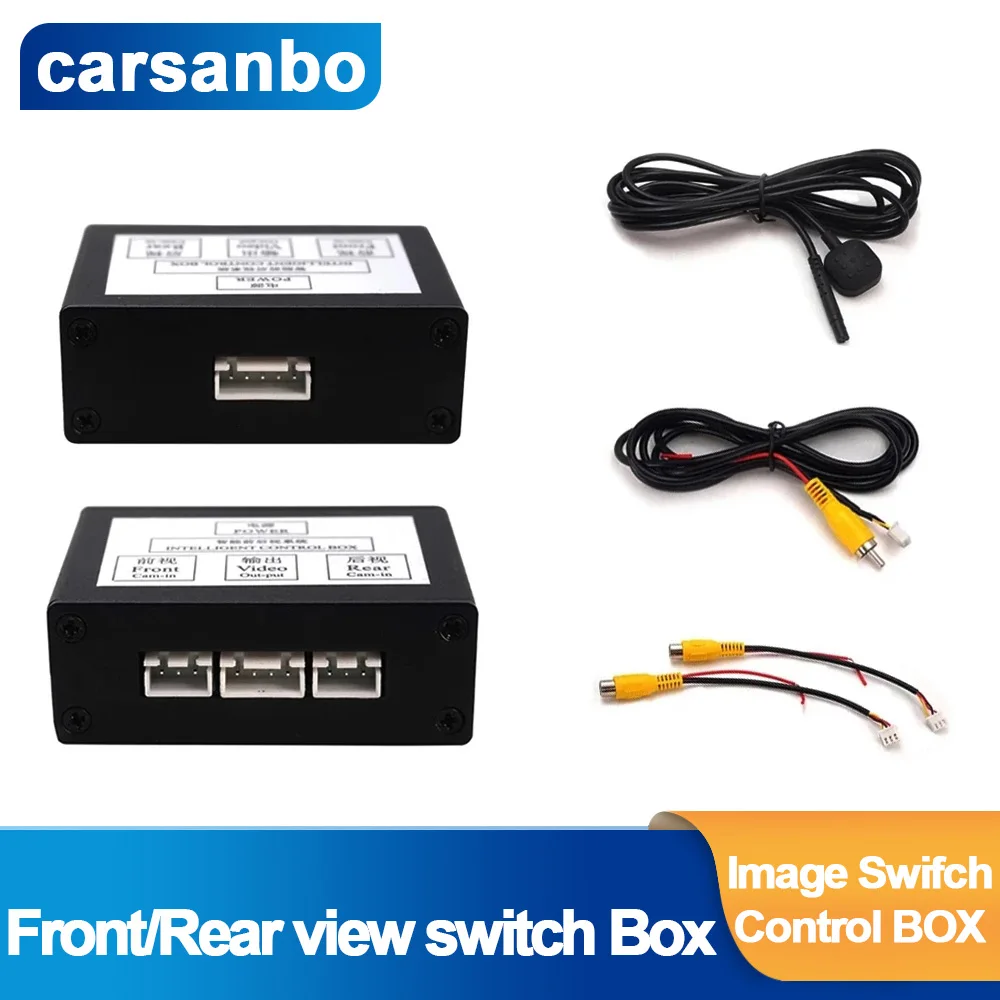 

Carsanbo Front View and Rear View Camera Channel Converter Auto Parking System Video For Monitor Switch Control Box with Manual