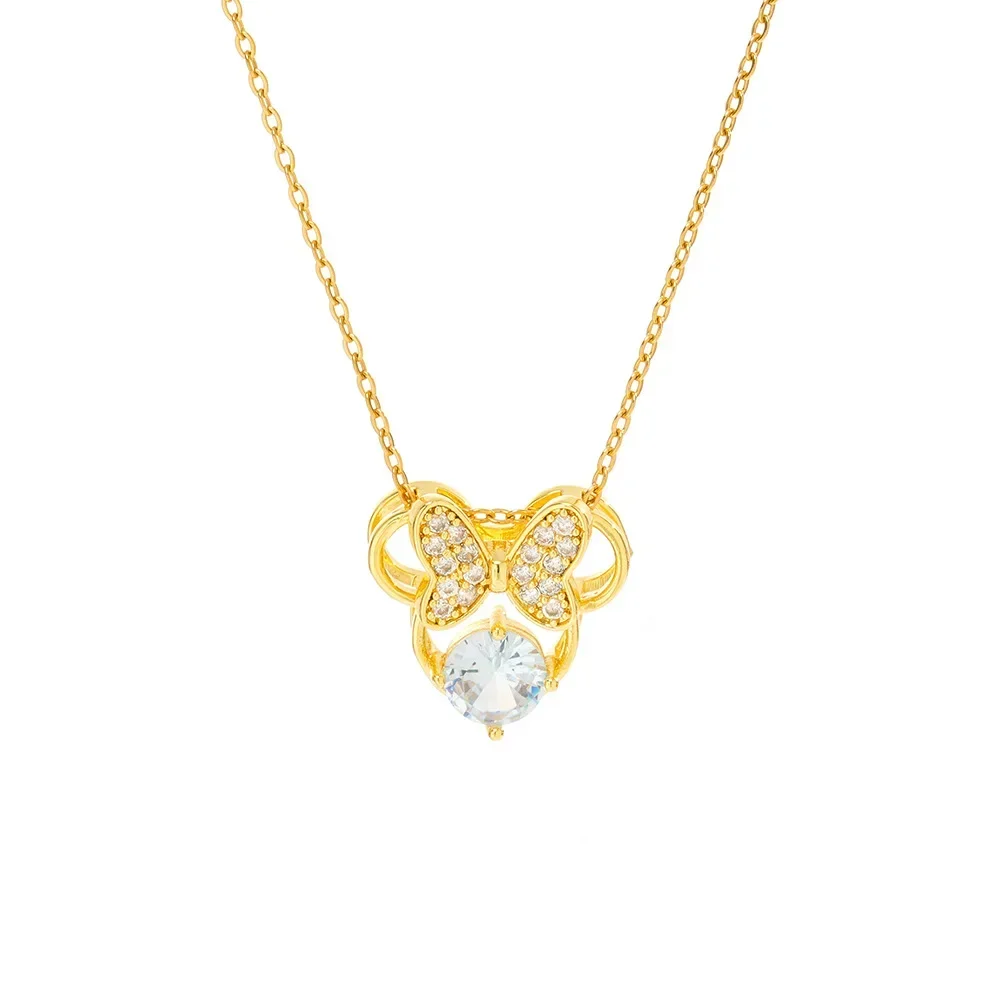 Аксессуары для цепочки на ключицу с мультяшной мышкой и новое нишевое ожерелье с головой Микки для женского очарования